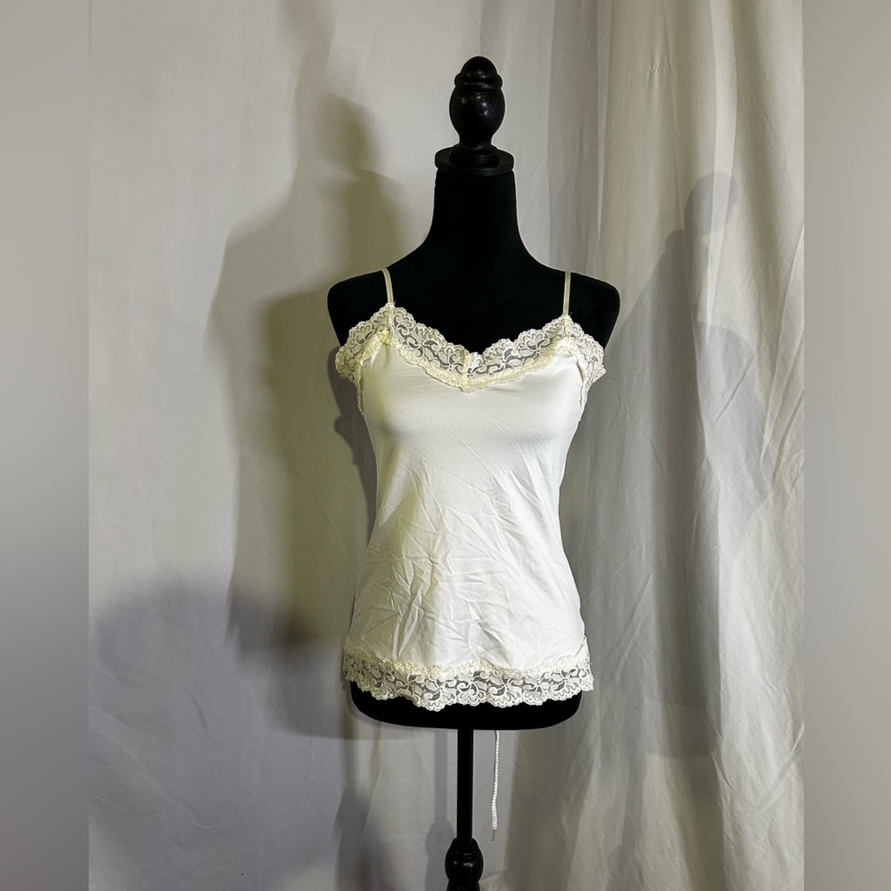 White lace Cami Layering Y2K style basics stretchy